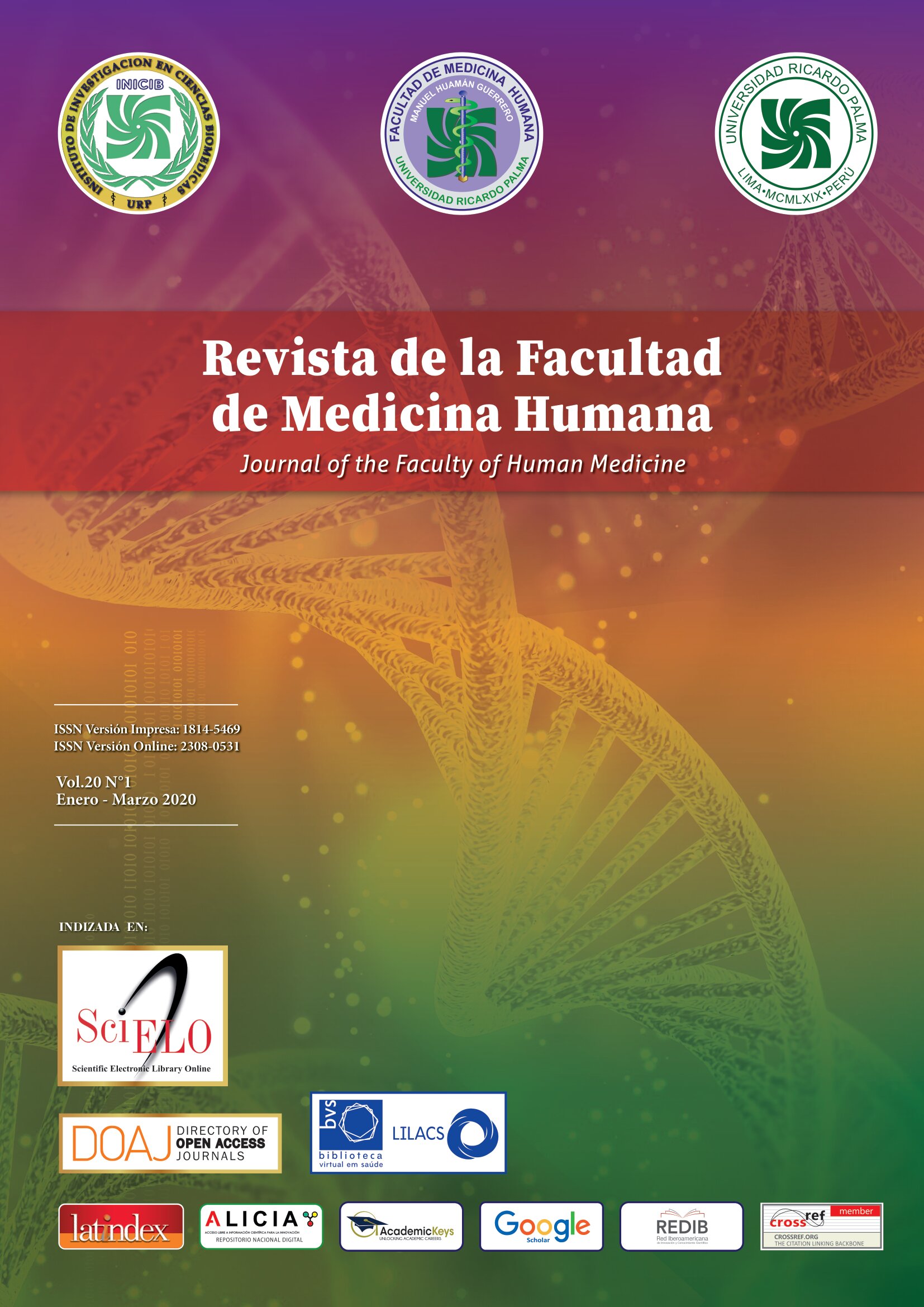 					View Vol. 20 No. 1 (2020): Revista de la Facultad de Medicina Humana
				
