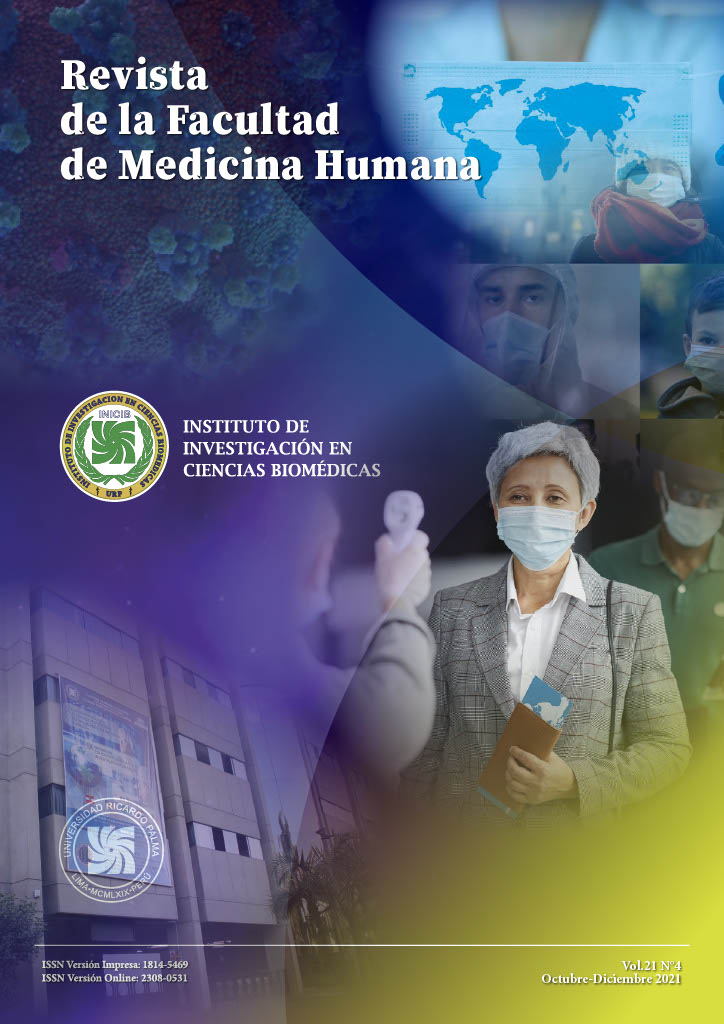 					View Vol. 21 No. 4 (2021): Revista de la Facultad de Medicina Humana
				